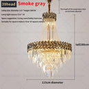 GobekUsa Crystal Chandelier: Modern European Duplex Villa Living Room Luxury Hollow Stair Light