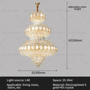 GobekUsa Crystal Chandelier: Modern European Loft Duplex Villa Staircase Lighting