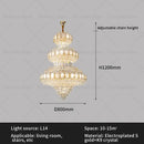 GobekUsa Crystal Chandelier: Modern European Loft Duplex Villa Staircase Lighting