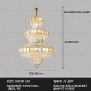 GobekUsa Crystal Chandelier: Modern European Loft Duplex Villa Staircase Lighting