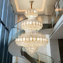GobekUsa Crystal Chandelier: Modern European Loft Duplex Villa Staircase Lighting