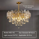 GobekUsa Crystal Chandelier: Modern Glass Pendant Lights for Living Room Dining Bedroom