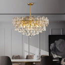 GobekUsa Crystal Chandelier: Modern Glass Pendant Lights for Living Room Dining Bedroom