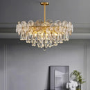 GobekUsa Crystal Chandelier: Modern Glass Pendant Lights for Living Room Dining Bedroom