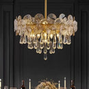 GobekUsa Crystal Chandelier: Modern Glass Pendant Lights for Living Room Dining Bedroom