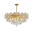 GobekUsa Crystal Chandelier: Modern Glass Pendant Lights for Living Room Dining Bedroom