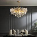 GobekUsa Crystal Chandelier: Modern Glass Pendant Lights for Living Room Dining Bedroom