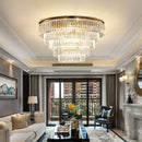 GobekUsa Crystal Chandelier: Modern Gold LED Lighting for Dining, Bedroom, and Living Room