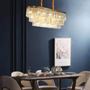 GobekUsa Crystal Chandelier: Modern Gold LED Lighting for Dining, Bedroom, and Living Room