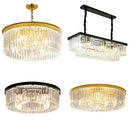 GobekUsa Crystal Chandelier: Modern Gold LED Lighting for Dining, Bedroom, and Living Room