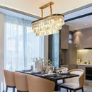 GobekUsa Crystal Chandelier: Modern Gold LED Lighting for Dining, Bedroom, and Living Room