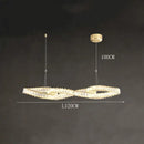 GobekUsa Crystal Chandelier: Modern Hanging Pendant Light Fixture for Dining and Living Room