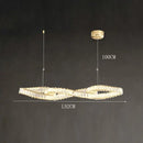 GobekUsa Crystal Chandelier: Modern Hanging Pendant Light Fixture for Dining and Living Room
