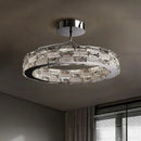 GobekUsa Crystal Chandelier: Modern LED Ceiling Lighting for Bedroom, Living, Dining Room
