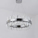 GobekUsa Crystal Chandelier: Modern LED Chrome Gold Lighting for Living Room Bedroom Kitchen