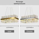 GobekUsa Crystal Chandelier: Modern LED Chrome Gold Lighting for Living Room Bedroom Kitchen