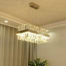 GobekUsa Crystal Chandelier: Modern LED Chrome Gold Lighting for Living Room Bedroom Kitchen