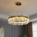 GobekUsa Crystal Chandelier: Modern LED Chrome Gold Lighting for Living Room Bedroom Kitchen