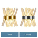 GobekUsa Crystal Chandelier: Modern LED Chrome Gold Lighting for Living Room Bedroom Kitchen