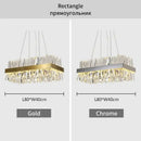 GobekUsa Crystal Chandelier: Modern LED Chrome Gold Lighting for Living Room Bedroom Kitchen