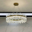 GobekUsa Crystal Chandelier: Modern LED Chrome Gold Lighting for Living Room Bedroom Kitchen