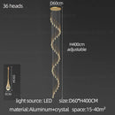 GobekUsa Crystal Chandelier: Modern LED Hanging Lamp for Living Room, Villa, and Staircase
