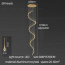GobekUsa Crystal Chandelier: Modern LED Hanging Lamp for Living Room, Villa, and Staircase