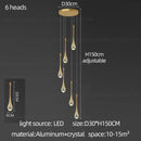 GobekUsa Crystal Chandelier: Modern LED Hanging Lamp for Living Room, Villa, and Staircase