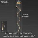 GobekUsa Crystal Chandelier: Modern LED Hanging Lamp for Living Room, Villa, and Staircase