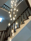 GobekUsa Crystal Chandelier: Modern LED Hanging Lamp for Living Room, Villa, and Staircase