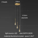 GobekUsa Crystal Chandelier: Modern LED Hanging Lamp for Living Room, Villa, and Staircase