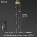 GobekUsa Crystal Chandelier: Modern LED Hanging Lamp for Living Room, Villa, and Staircase
