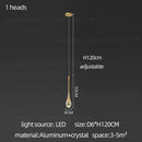GobekUsa Crystal Chandelier: Modern LED Hanging Lamp for Living Room, Villa, and Staircase