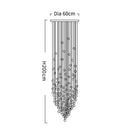 GobekUsa Crystal Chandelier: Modern LED Lighting Fixture for Staircase, Hallway, Lobby