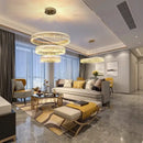 GobekUsa Crystal Chandelier: Modern LED Lighting for Luxurious Living Room, Dining Room, Bedroom