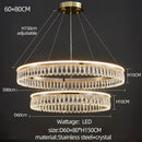 GobekUsa Crystal Chandelier: Modern LED Lighting for Luxurious Living Room, Dining Room, Bedroom