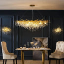 GobekUsa Crystal Chandelier: Modern LED Luxury for Living Room Decor & Lighting