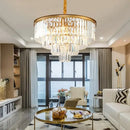 GobekUsa Crystal Chandelier: Modern LED Pendant Light in Gold/Black for Home Decor