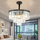 GobekUsa Crystal Chandelier: Modern LED Pendant Light in Gold/Black for Home Decor
