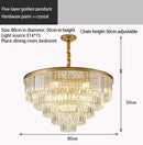 GobekUsa Crystal Chandelier: Modern LED Pendant Light in Gold/Black for Home Decor