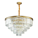 GobekUsa Crystal Chandelier: Modern LED Pendant Light in Gold/Black for Home Decor