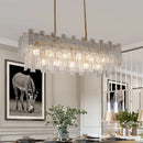 GobekUsa Crystal Chandelier: Modern LED Pendant Light for Home Decor