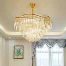 GobekUsa Crystal Chandelier: Modern LED Pendant Light for Living Room & Bedroom