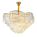 GobekUsa Crystal Chandelier: Modern LED Pendant Light for Living Room & Bedroom