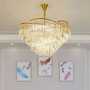 GobekUsa Crystal Chandelier: Modern LED Pendant Light for Living Room & Bedroom