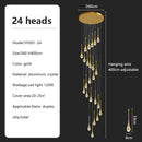 GobekUsa Crystal Chandelier: Modern LED Pendant Light for Villa Living Room and Attic