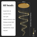 GobekUsa Crystal Chandelier: Modern LED Pendant Light for Villa Living Room and Attic