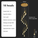 GobekUsa Crystal Chandelier: Modern LED Pendant Light for Villa Living Room and Attic