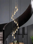 GobekUsa Crystal Chandelier: Modern LED Pendant Light for Villa Living Room and Attic