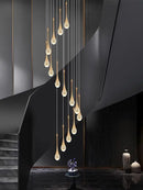 GobekUsa Crystal Chandelier: Modern LED Pendant Light for Villa Living Room and Attic